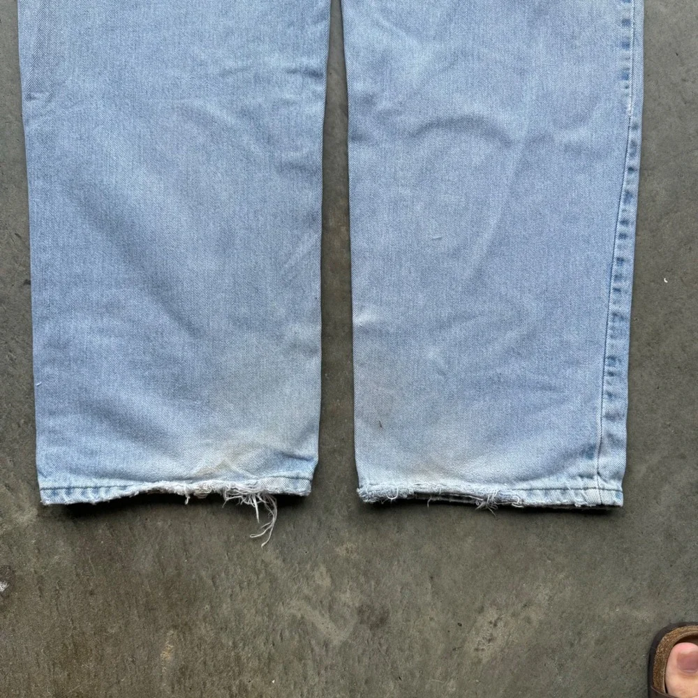 Vintage Levis‎ SilverTab Straight Relaxed Light Wash Baggy Denim Jeans 36x32 90s